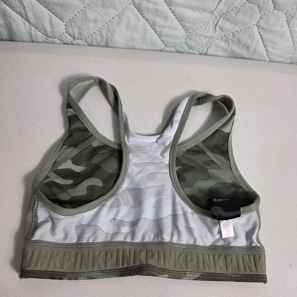 Victoria Secret PINK Ultimate Sport Bra
 Size XS  
Green Camo - Picture 3 of 5